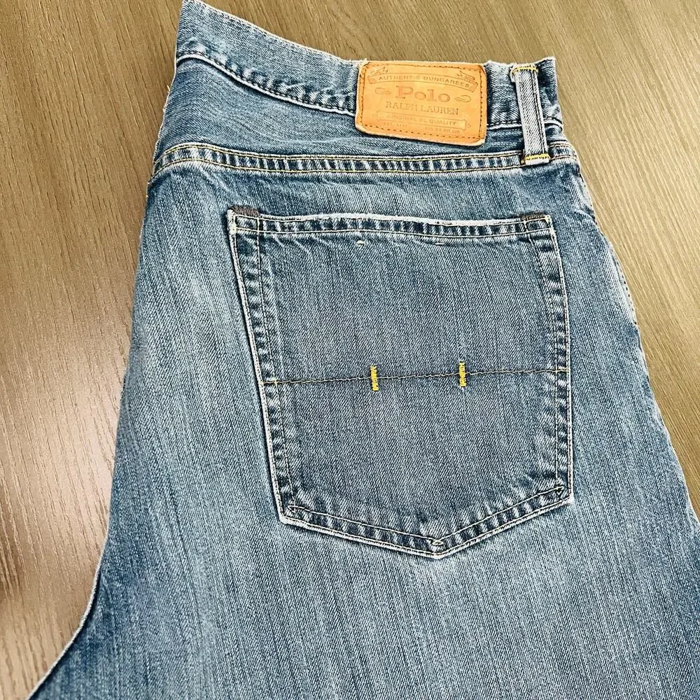 Ralph Lauren Jeans Men's Size 36X30 Blue Polo Hampton Relaxed Fit Straight Denim
